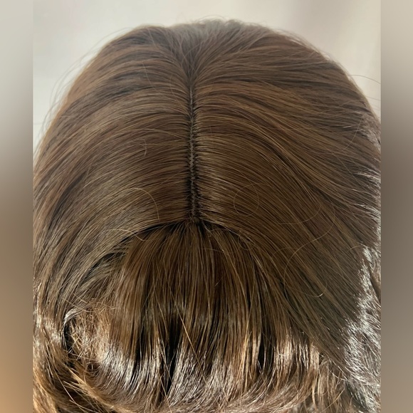 Dark Brown 12” Synthetic Wig with Bangs / “Put On & Go” 🤎 - Picture 2 of 9